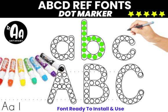 Abc Dot Marker: A D'Nealian Display Font for Educational Editorial Design