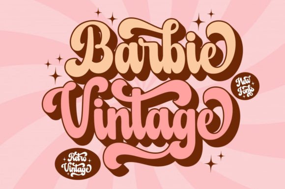 Barbie Vintage: A Playfully Nostalgic Display Typeface for Editorial Design