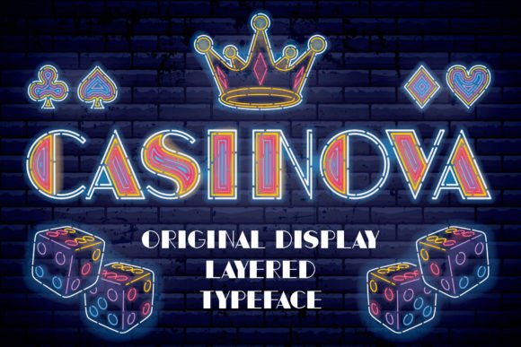 Casinova: A Vintage Display Font for Editorial Design