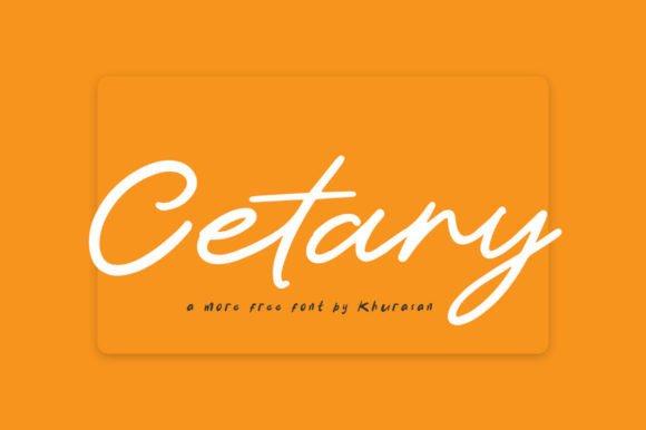 Cetary: A Modern Script Font for Editorial Design