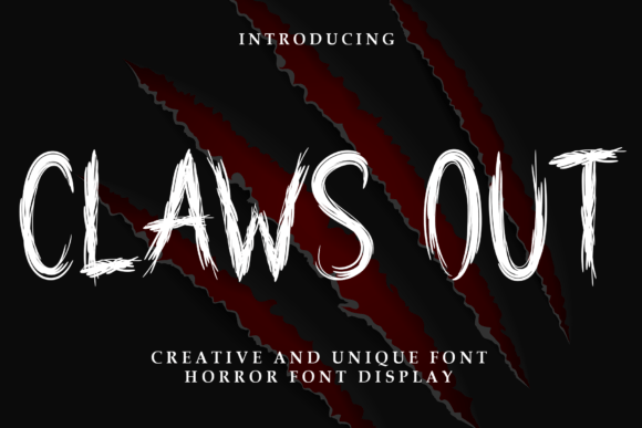 Claws out Font: A Bold Display Type for Fun Designs