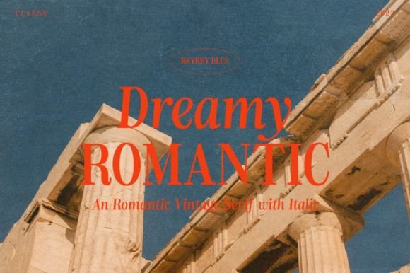Dreamy Romantic: The Elegant Serif Typeface for Nostalgic Branding
