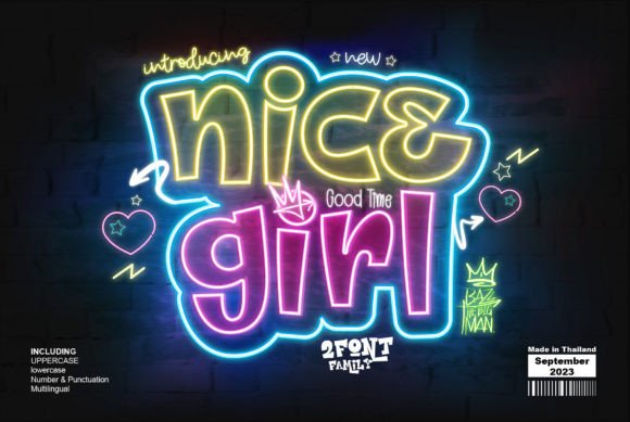 Nice Girl: A Bold Graffiti Display Font for Makers