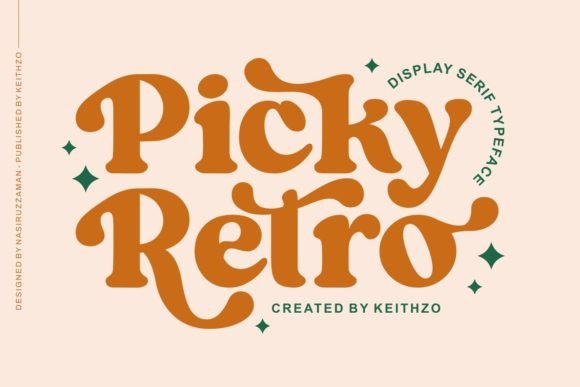 Picky Retro: A Charismatic Display Typeface for Vintage Branding