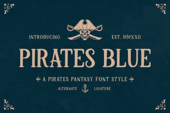 Pirates Blue: The Ultimate Adventure Display Font