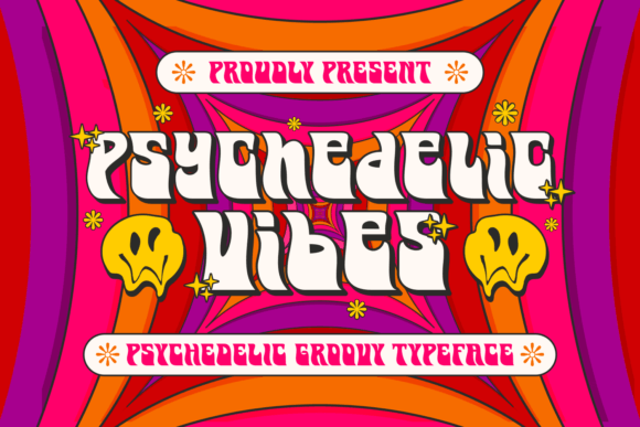 Psychedelic Vibes: The Bold Typeface for Creative Digital Projects