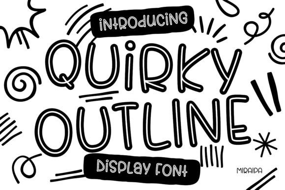 Quirky Outline Font: A Creative Typeface for Bold Branding