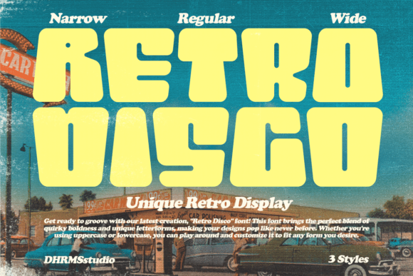Retro Disco: The Bold Display Font for Vibrant Brand Identity