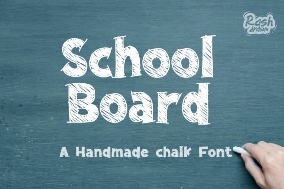 School Board: A Modern Chalk Display Font for Playful Branding