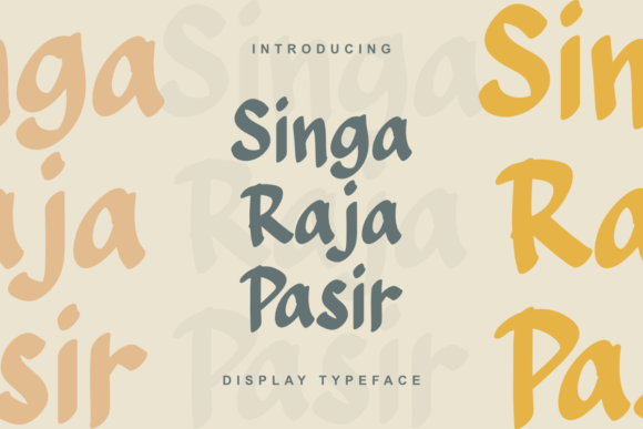 Singa Raja Pasir: A Desert-Inspired Display Font for Editorial Design