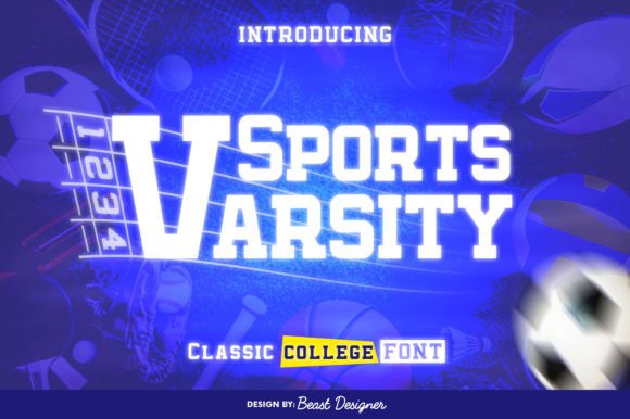 Sports Varsity: The Bold Display Font for Handmade Athlete Brands