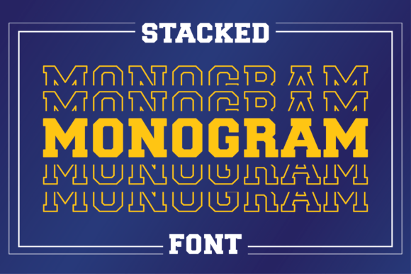 Stacked Monogram: The Premium Display Typeface for Creative Brands