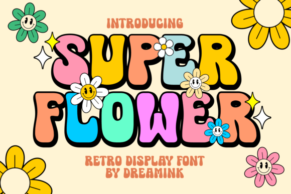 Super Flower: The Retro Display Font for Authentic Branding