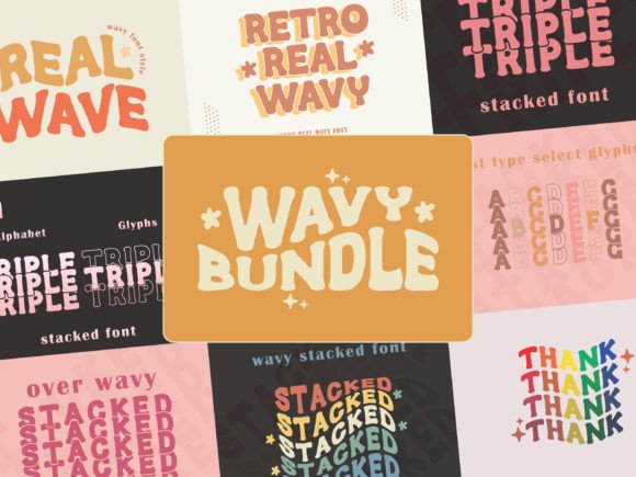 Wavy Stacked: The Trendy Display Font for Bold Designs