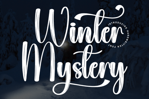 Winter Mystery Font for Cozy Craft Projects and Branding